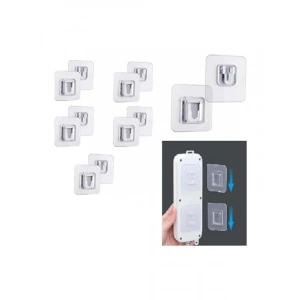 Şeffaf Geçmeli Klips Eşya Sabitleme Askısı