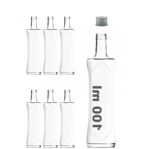 Şeffaf Kavisli Cam Sosluk Seti, 100 ml Hacim, 6 Adet