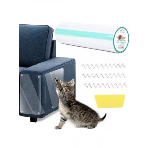 Şeffaf Kedi Tırmalama Caydırıcı Bant, Kendinden Yapışkanlı 30cm x 3m