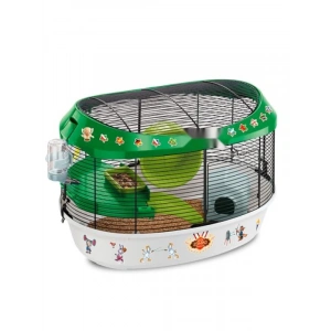 Şeffaf Plastik Hamster Kafesi - İki Katlı Tasarım, 50 x 34 x 33 cm