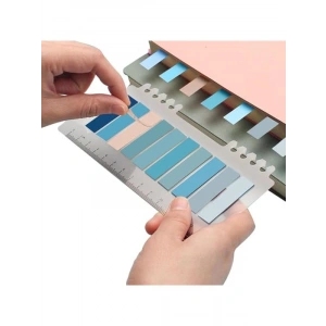 Şeffaf Renkli Yapışkan Not Kağıtları, 200 Yaprak Gökkuşağı