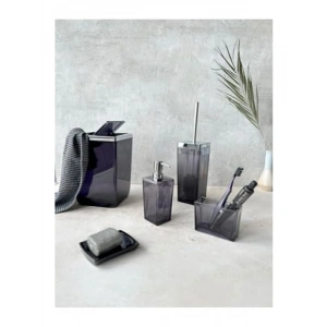 Şeffaf Siyah Banyo Seti