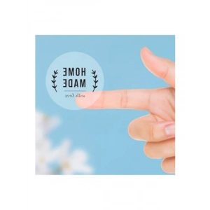 Şeffaf Sticker Seti, Ev Yapımı, 3.2 cm - 2 Sayfa