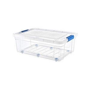 Şeffaf Tekerlekli Saklama Kabı, 60 L, 47,5x69,5x27,5 cm