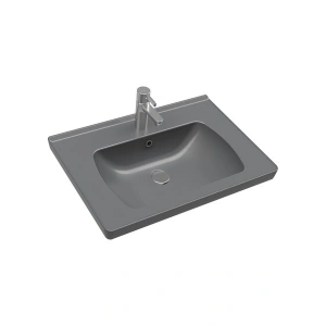 Seramiksan Saturn Mat Antrasit Etajer Uyumlu Lavabo 60 cm A142011K