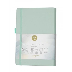 Sert Kapaklı Noktalı Defter, 14x20 cm - Mint Yeşil