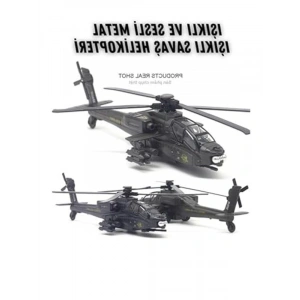 Sesli Işıklı Metal Helikopter Oyuncak, Dayanıklı Çek Bırak Model