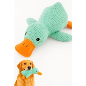 Sesli Peluş Ördek Şekilli Dayanıklı Köpek Oyuncağı