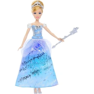 Sesli ve Işıklı Disney Prensesi Sihirli Balo Elbiseli Cinderella Bebek JBF94
