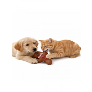 Sesli Yılbaşı Temalı Kedi ve Köpek Oyuncağı