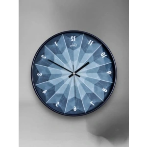 Sessiz Akar Duvar Saati - 30 cm Mavi