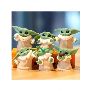 Sevimli Bebek Yoda Biblo Koleksiyonu, 6lı Set ile Dekoratif Hediyelik Eşya