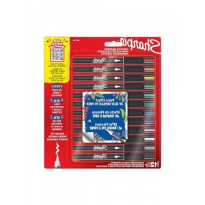 SHARPIE Akrilik Markör, Fırça uç, 12li Bls