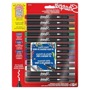SHARPIE Creative Marker Akrilik Boya Kalemleri | Yuvarlak Uçlu Su Bazlı Boya Kalemi | Mürekkep Kağıda Geçirmez ve Çoğu Yüzey Üzerine Yazar | 12 Adet
