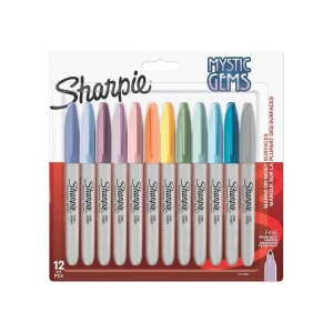 Sharpie Fine Permanent Markör, Mystic Gems, 12li Paket