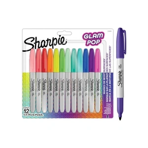 Sharpie Glam Pop 12li Kalıcı Markör Seti Toksik Olmayan Renkli Mürekkeple 12 Adet