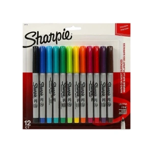 Sharpie Markör Permanent Ultra Fine Karışık Renk 12 Li