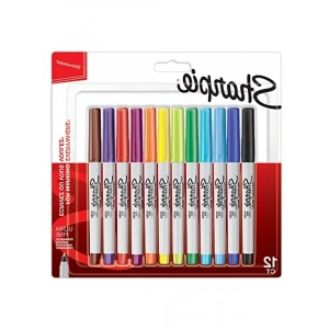 Sharpie Ultra Fine, Süper İnce Uç, Karışık 12li Paket