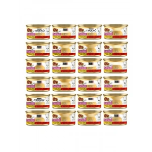 Sığır Etli ve Tavuklu Yaş Kedi Maması (24 x 85 gr)