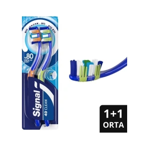Signal Ultra Clean Expert 4d Clean Diş Fırçası 1+1 Orta