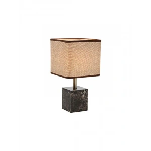Şık Ahşap ve Kumaş Küçük Masa Lambası