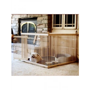 Sık Aralıklı Ahşap Köpek Çiti, 1 m2, Küçük Irklar için