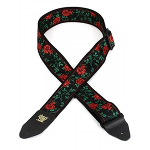 Şık Jakarlı Gitar Askısı - İspanyol Gülü Tasarımı