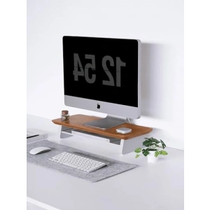 Şık Meşe Görünümlü Küçük Monitör Standı