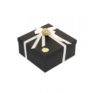Şık Siyah Dekoratif Hediye Kutusu