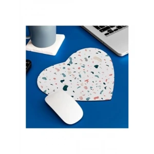 Şık Tasarım Kalp Mousepad - Suluboya Efektli
