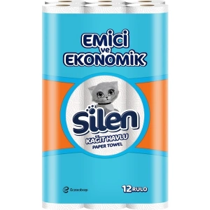 Silen Kağıt Havlu 12li Rulo Ultra Emici ve Ekonomik Temizlik İçin İdeal Seçim