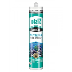 Silikon Mastik Aquarium, Balıklara Zarar Vermeyen Akvaryum Silikonu, UV Dirençli Silikon Mastik, Elastikiyeti Yüksek Güçlü Yapıştırıcı, 1x280ml