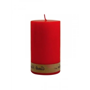 Silindir Şeklinde Kırmızı Mum, 7 x 12 cm Boyutlarında
