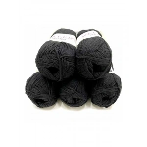 Siyah Amigurumi İpi Seti - 5 Adet