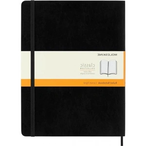 Siyah Çizgili Defter XL Boy, Yumuşak Kapak