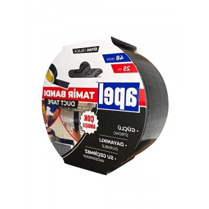 Siyah Duct Tape, 48 mm x 25 m, Çok Amaçlı Kullanım