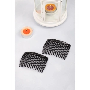 Siyah Lastik Toka Seti - Kadın ve Çocuklar İçin 2 Adet