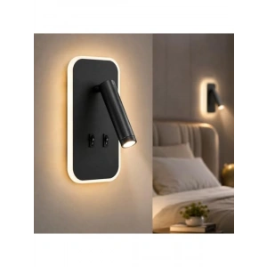 Siyah LED Duvar Apliği, 13W Gün Işığı Aydınlatma ile Modern Tasarım