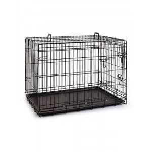 Siyah Metal Köpek Kafesi 91x61x66 cm