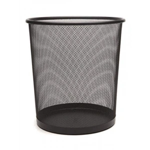 Siyah Metal Perfore Çöp Kovası - 10 Lt Kapasite