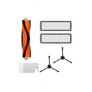 Siyah Mi Vacuum Mop 1c 2 in 1-Vacuum Mop Pro 2+3D (DİKKAT: KAMERALI-PLUS GLOBAL)-Vacuum Mop 2 Ultra Uyumlu Hepa Filtre,Fırça Yedek Parça Seti-6 Parça