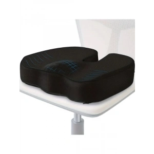 Siyah Ortopedik Oturma Simidi Yastığı, Hemoroid ve Basur Rahatlığı İçin