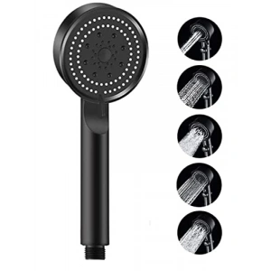 Siyah Turbo Fan Lite El Duşu - 5 Fonksiyonlu, Su Tasarruflu