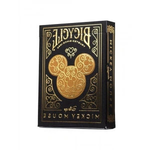 Siyah ve altın sarısı Mickey Mouse oyun kartları seti