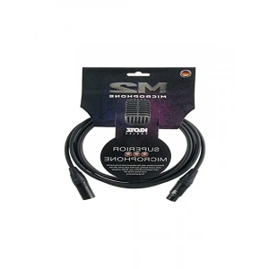 Siyah XLR NEUTRIK Uçlu Mikrofon Kablosu, 3 Metre
