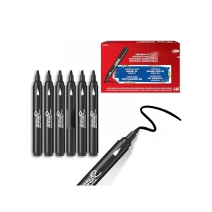 Siyah Yuvarlak Uçlu Akrilik Markör - Yüksek Kalite