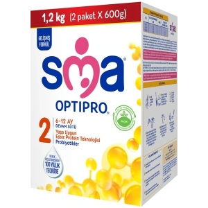 SMA Optipro 2 1200 gr Sütlü Devam Sütü 6-12 Ay Bebekler İçin Gelişmiş Formül