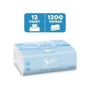 Sofia skin Love Mendil 100LÜ x 12 Paket