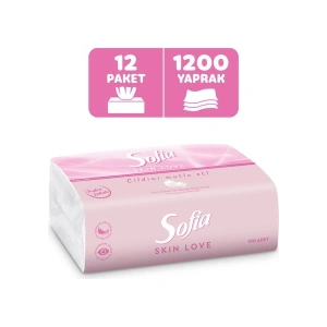 Sofia skin Love Pudra Kokulu Mendil 100LÜ x 12 Paket