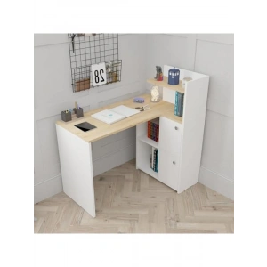 Sol Yönlü Kitaplıklı Dolaplı L Çalışma Masası